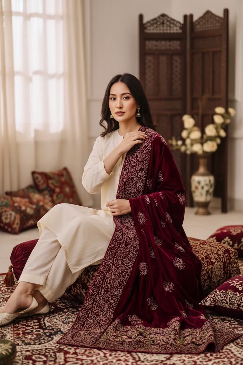 Luxury velvet Shawl