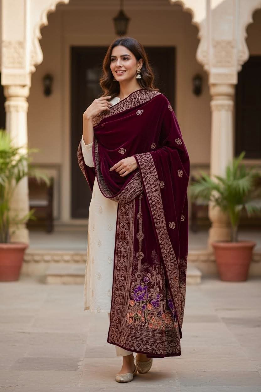 Luxury velvet Shawl